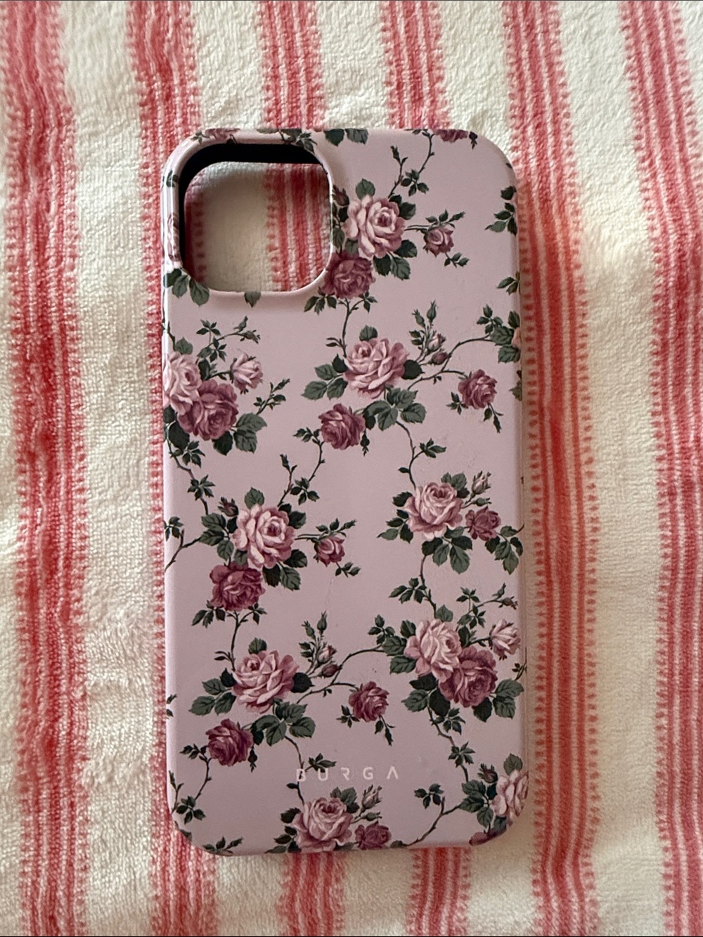 Burga Pink Floral Phone Case – Rose Pattern Protective Cover